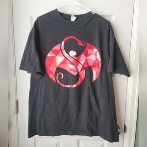 Alstyle Black Graphic Strange Music Crewneck Regular Cotton T-shirt Adult SZ XL